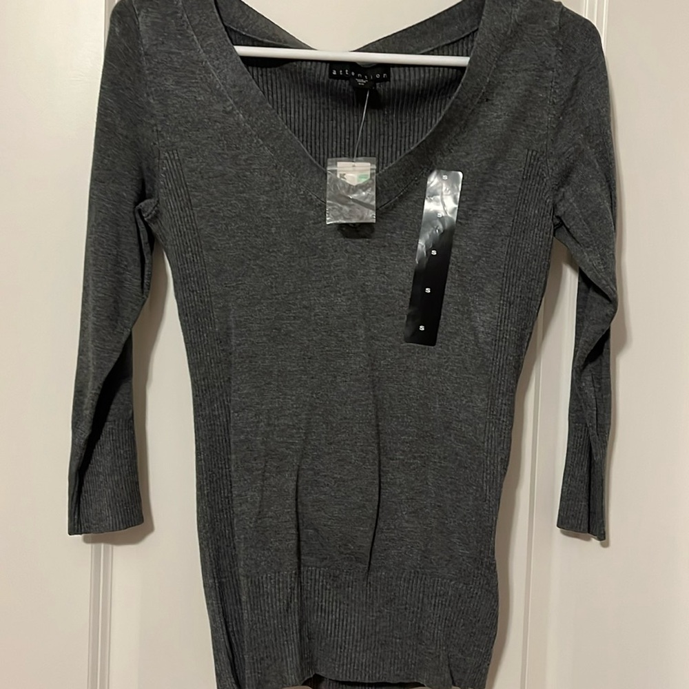 Attention gray sweater brand new